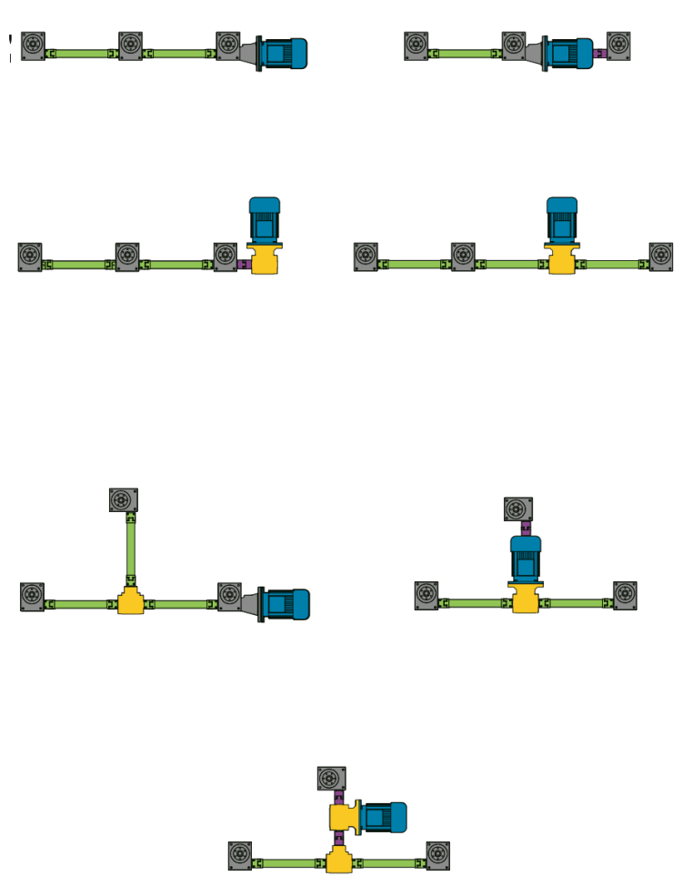 type montage vérins mécanique à vis