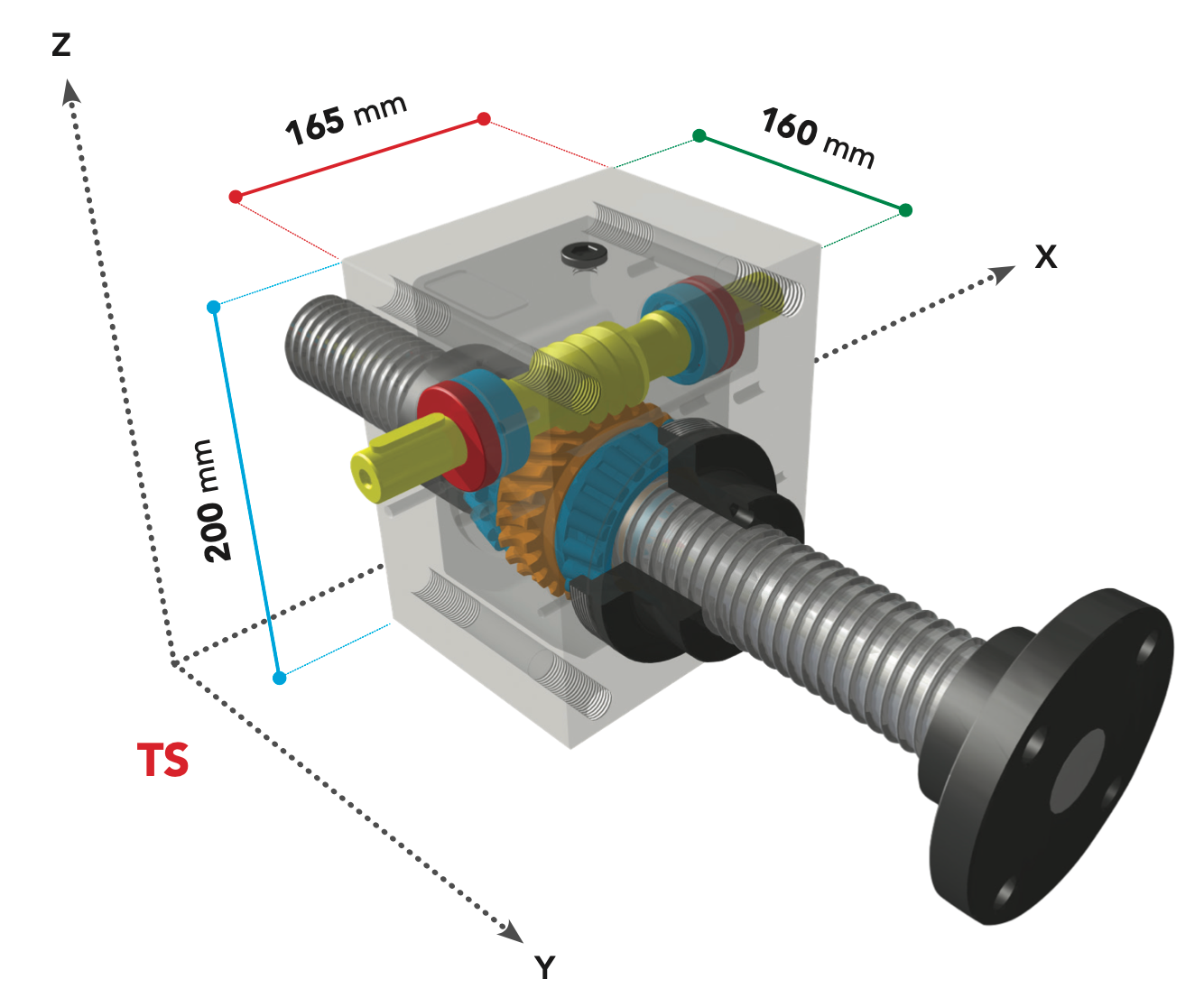 vérin mécanique à vis