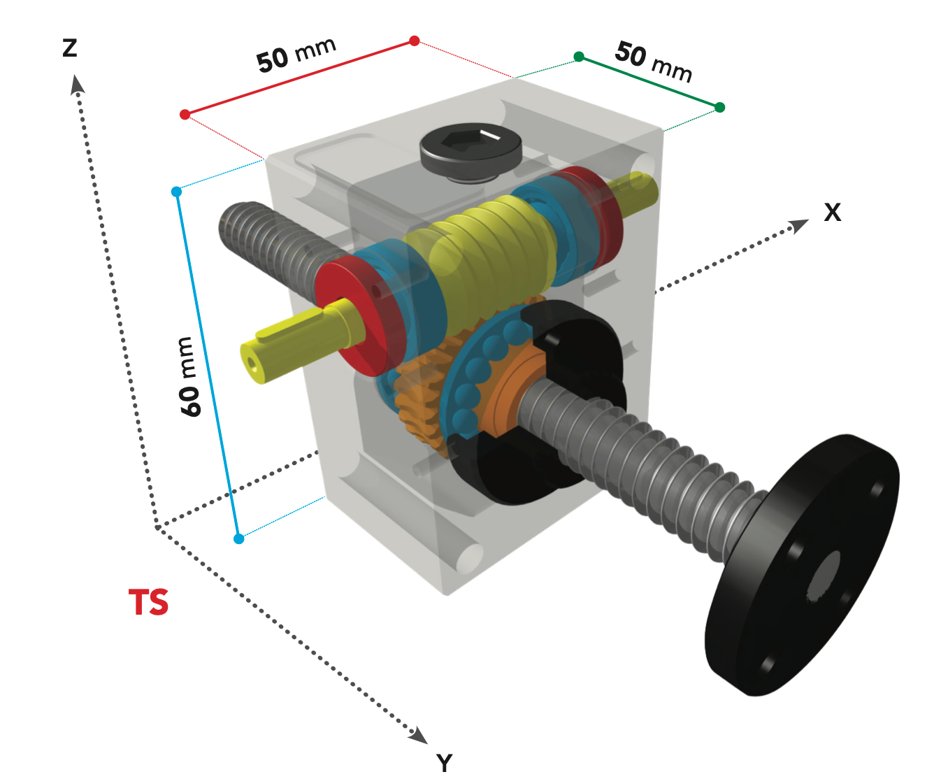vérin mécanique à vis