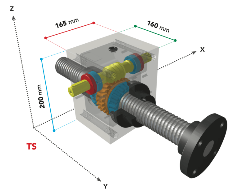 Vérin mécanique à vis 1000kg - Vérin mécanique à vis Taille 10 pour charge 1 000kg